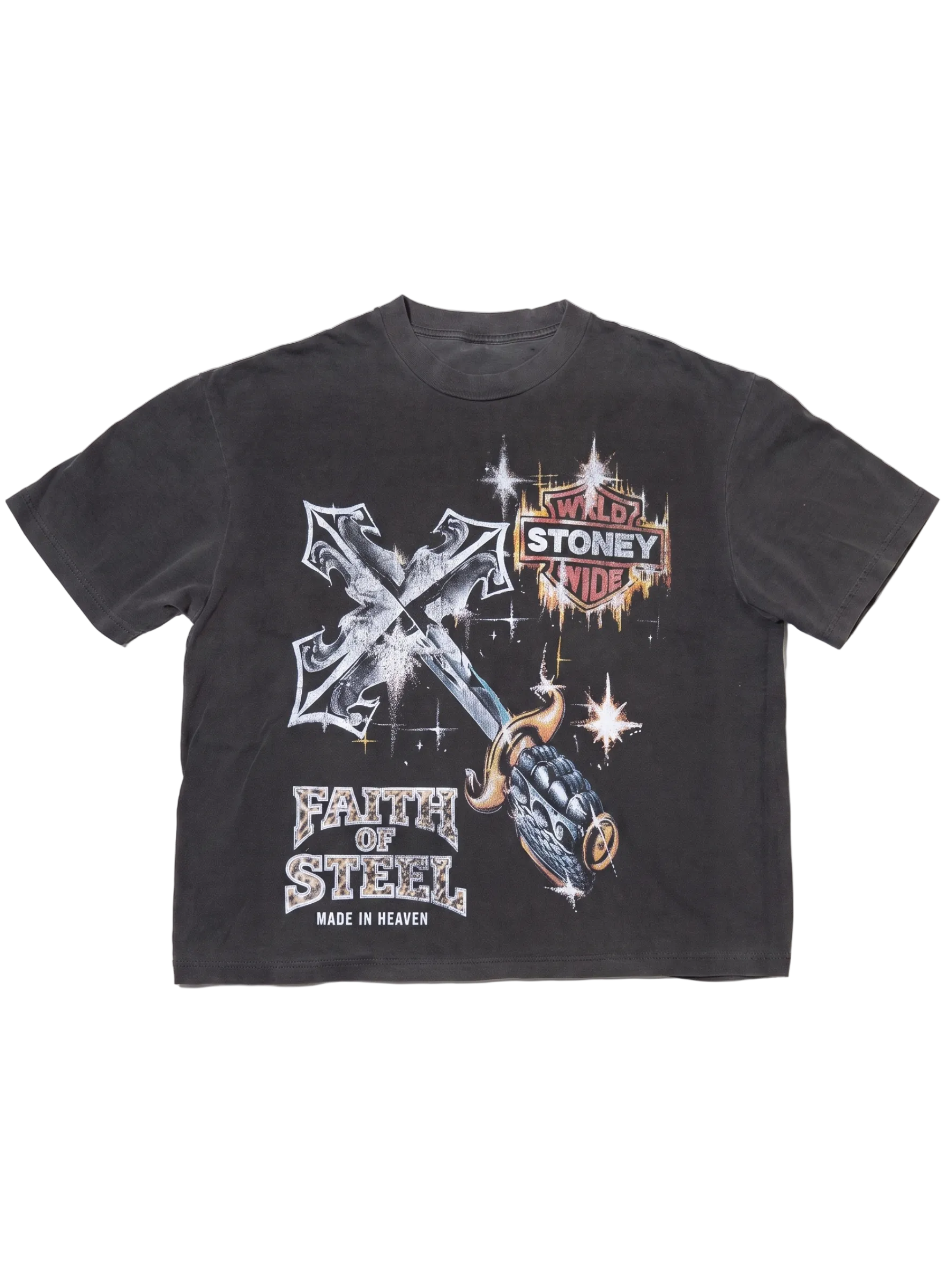 STONEY FAITH OF STEEL TEE - GRAY